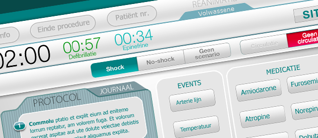 ite medical Tiel, grafische interface, overzichtelijk door kleurgebruik en stijl 